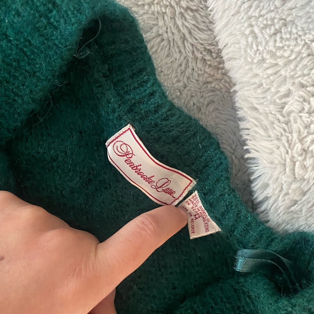 Pendleton Forest Green Knit Sweater - image 3